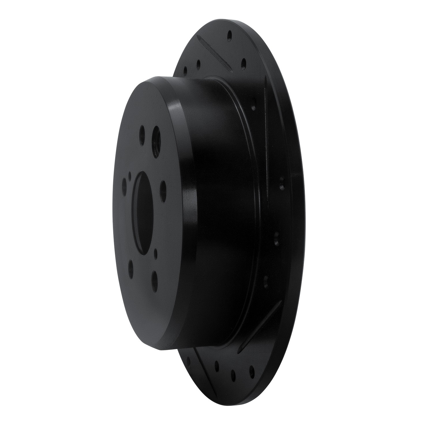 DYN 633-75016R DFC Brake Rotor - Drilled and Slotted - Black
