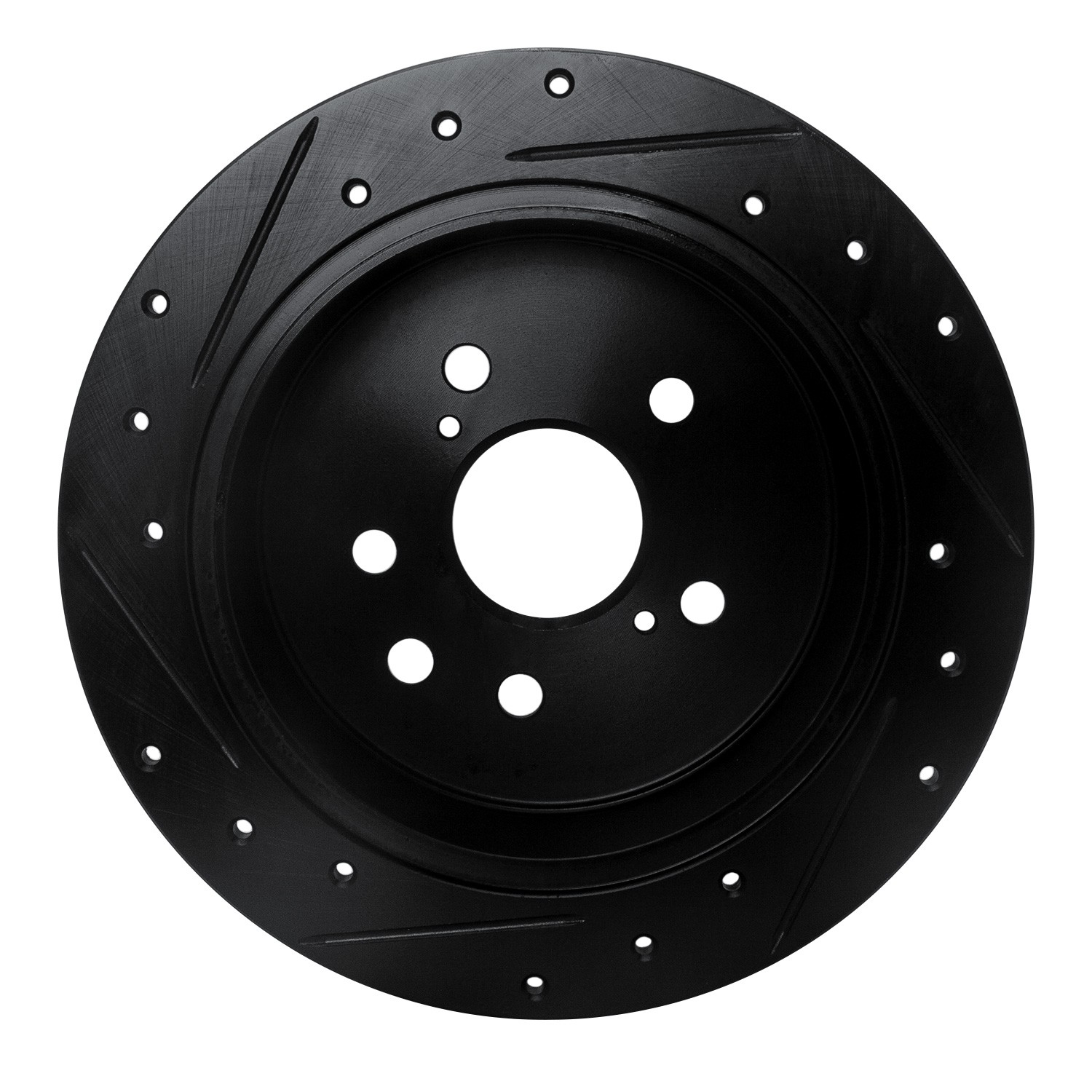 DYN 633-75016R DFC Brake Rotor - Drilled and Slotted - Black - Image 2