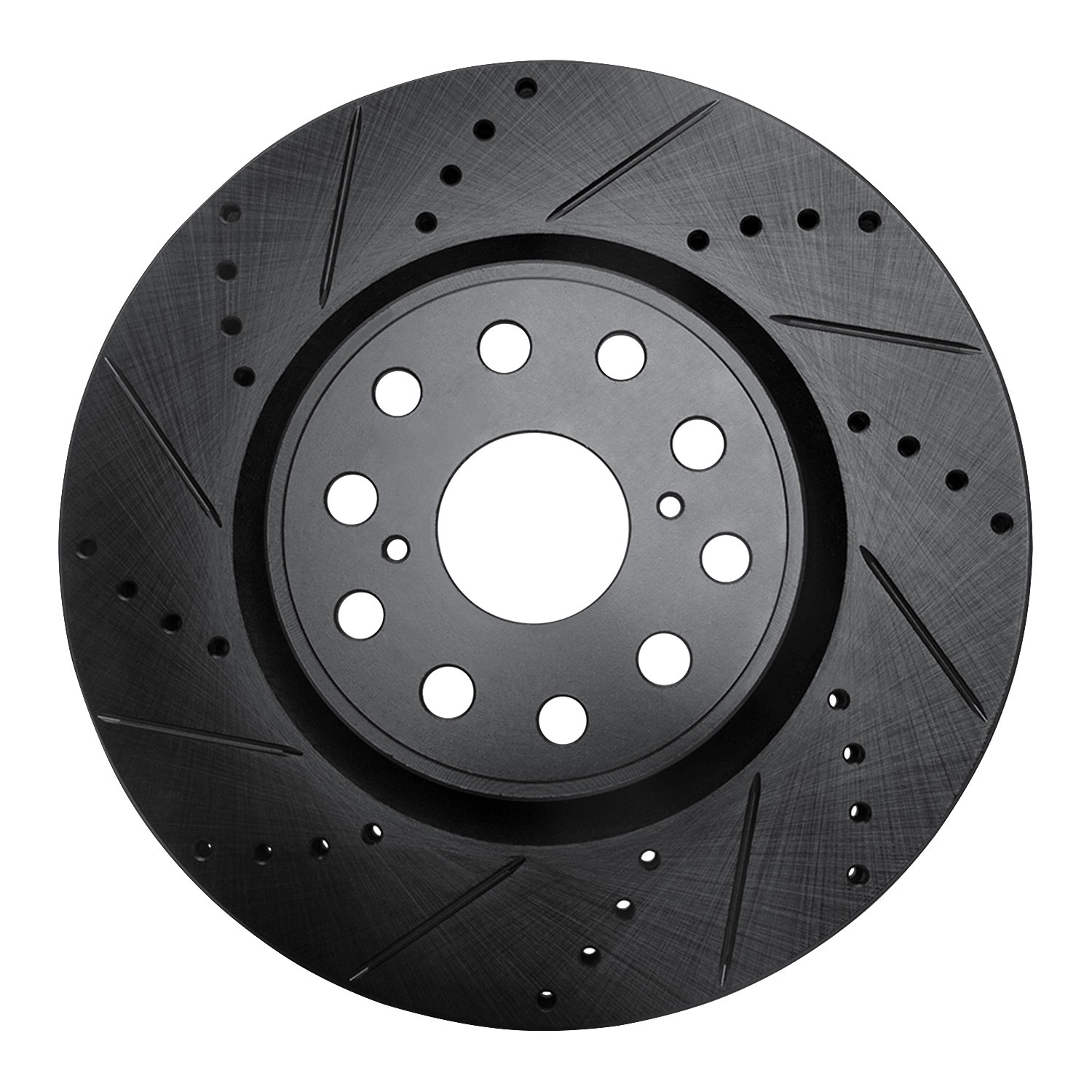 DYN 633-75017L DFC Brake Rotor - Drilled and Slotted - Black - Image 3