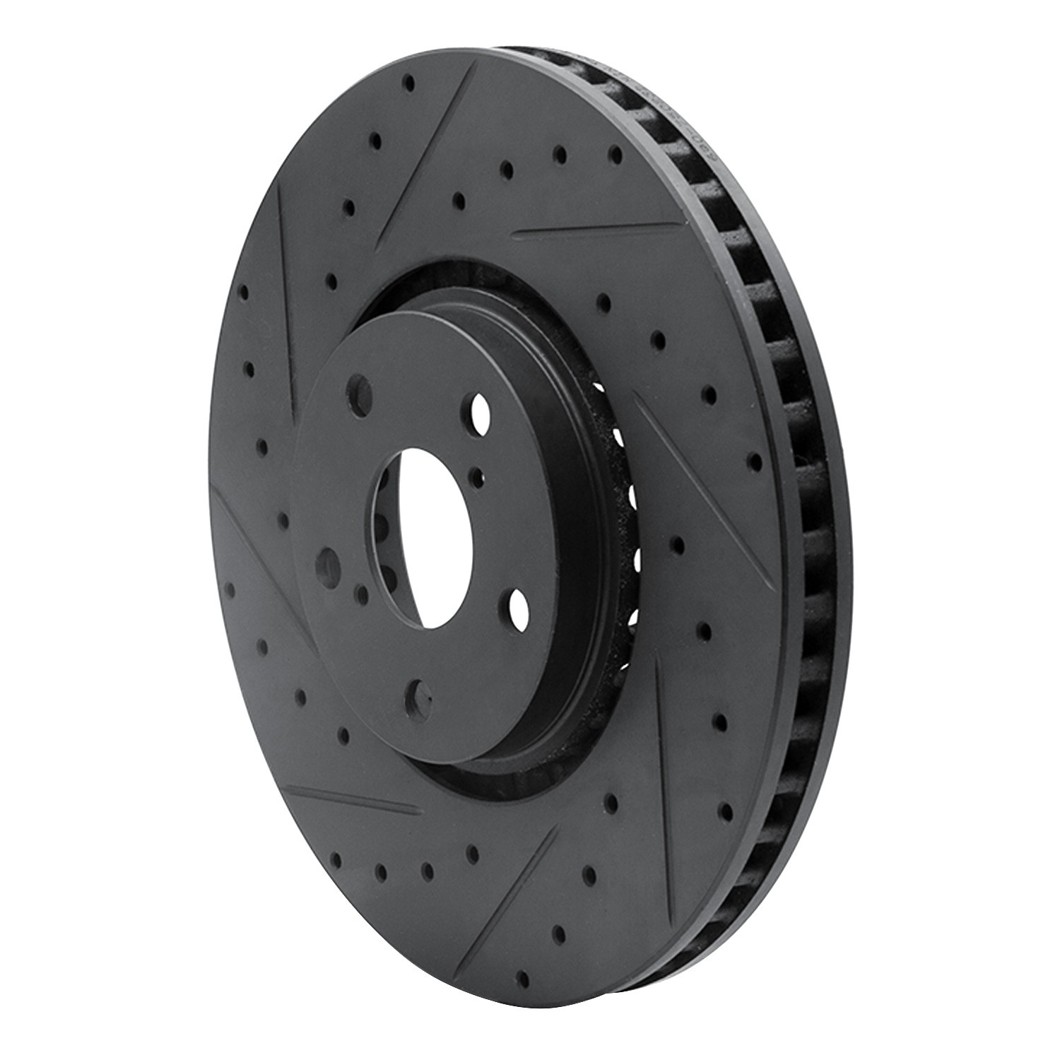 DYN 633-75023D DFC Brake Rotor - Drilled and Slotted - Black