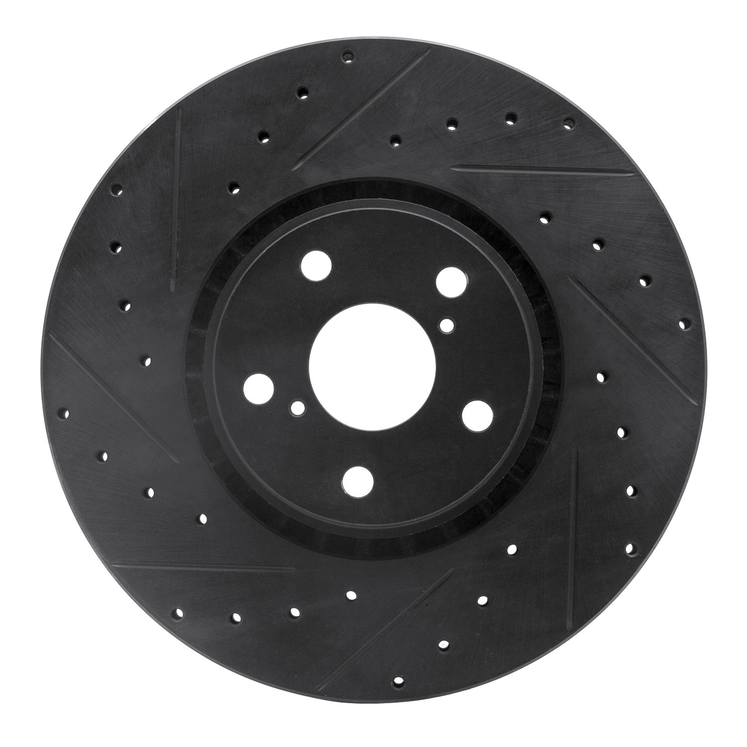 DYN 633-75023D DFC Brake Rotor - Drilled and Slotted - Black - Image 3