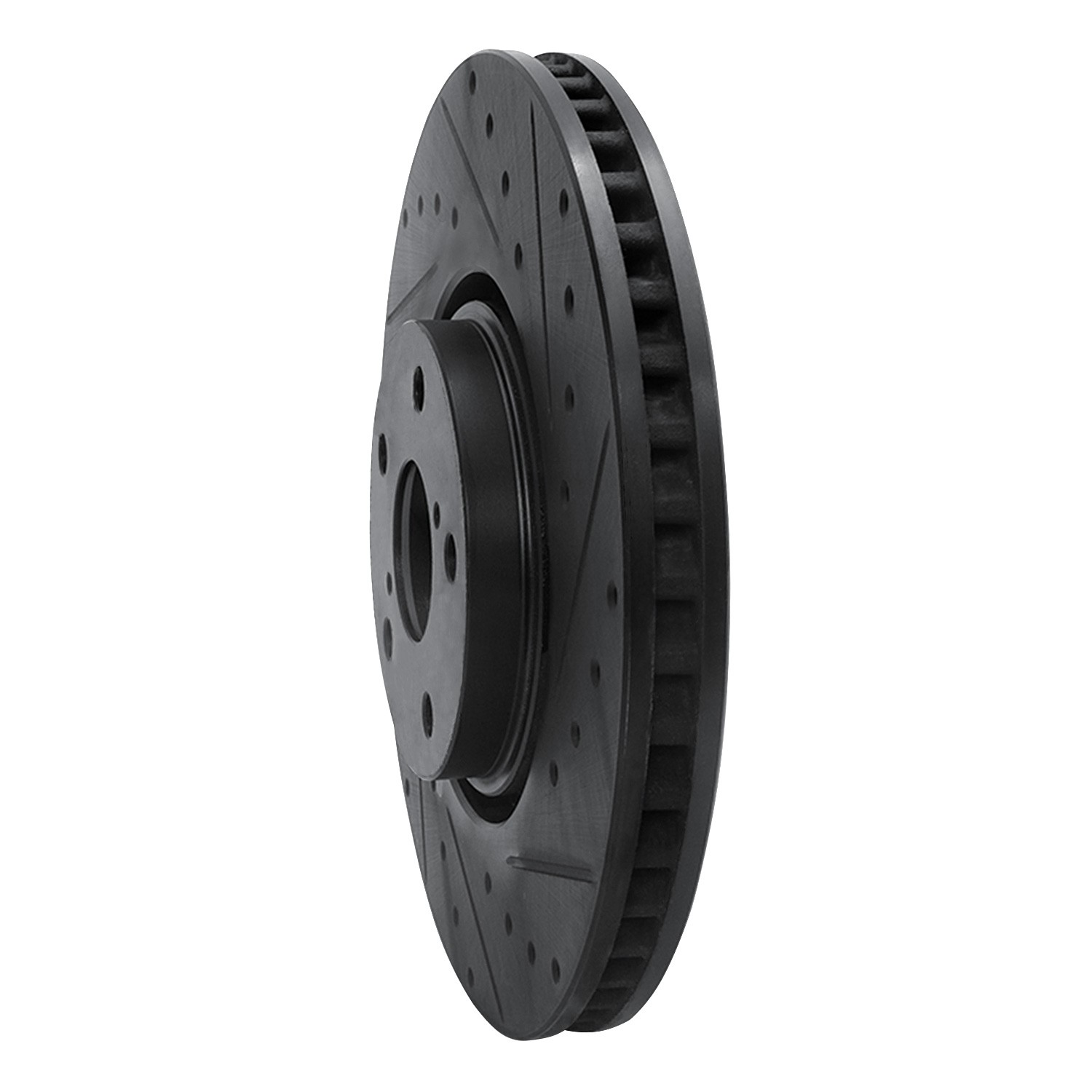 DYN 633-75024D DFC Brake Rotor - Drilled and Slotted - Black