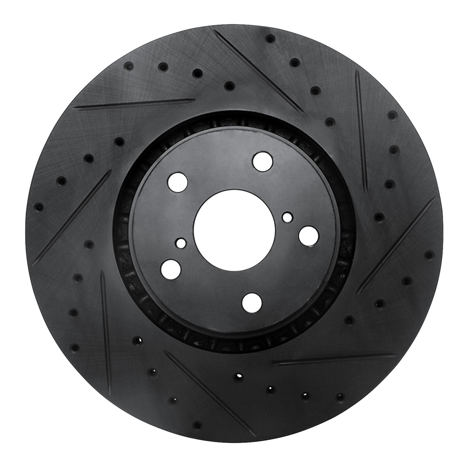 DYN 633-75024D DFC Brake Rotor - Drilled and Slotted - Black - Image 3