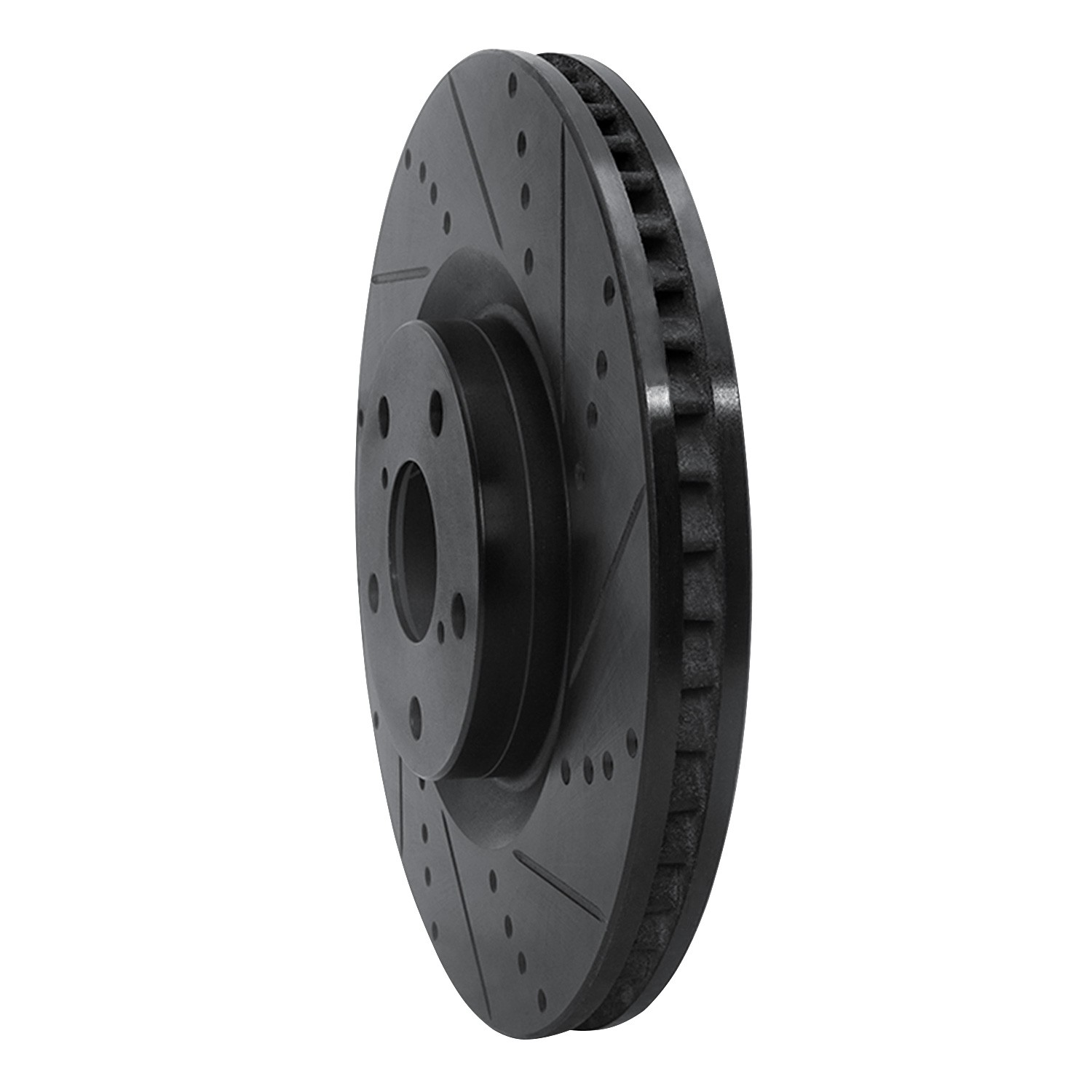 DYN 633-75028D DFC Brake Rotor - Drilled and Slotted - Black