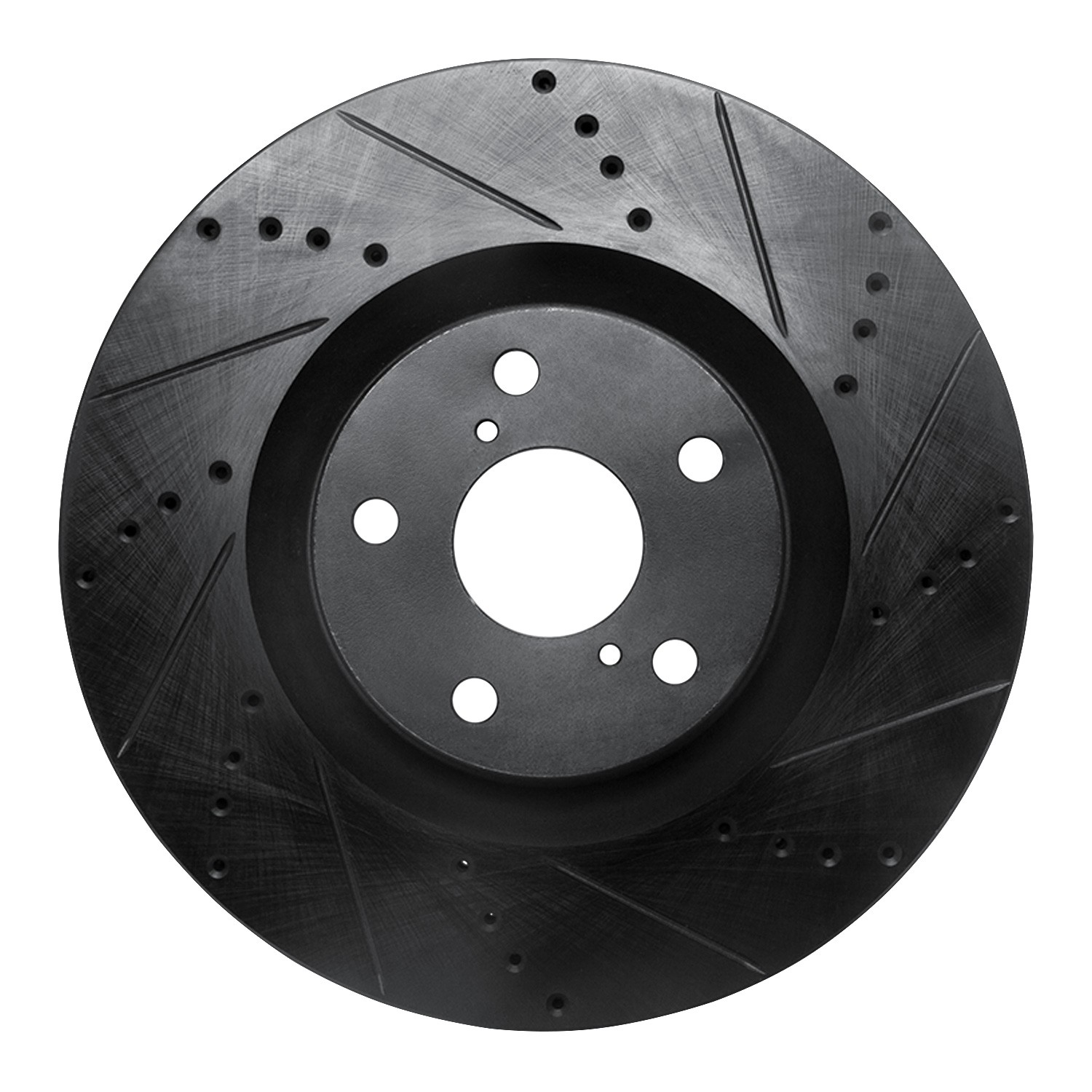 DYN 633-75028D DFC Brake Rotor - Drilled and Slotted - Black - Image 3