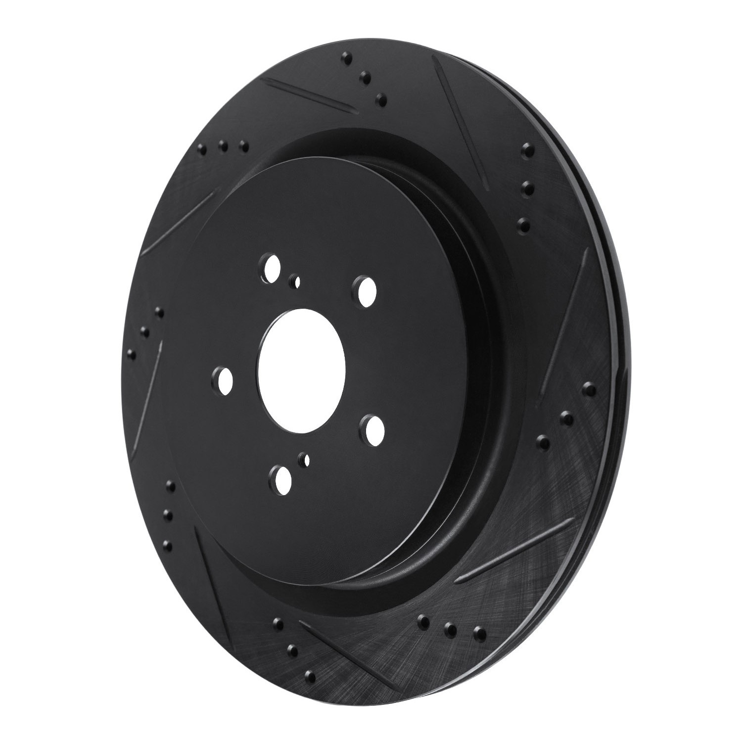 DYN 633-75042R DFC Brake Rotor - Drilled and Slotted - Black