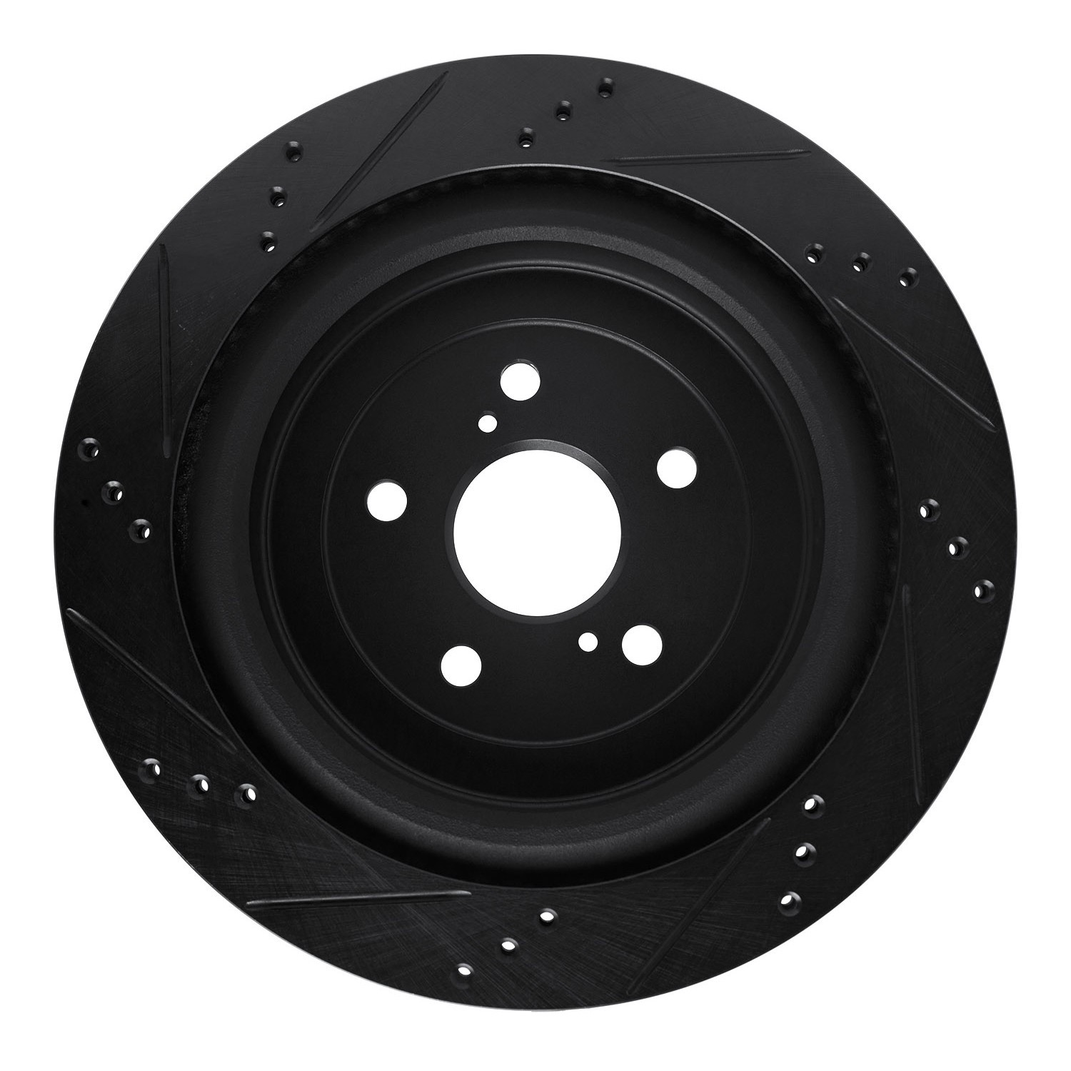 DYN 633-75042R DFC Brake Rotor - Drilled and Slotted - Black - Image 2