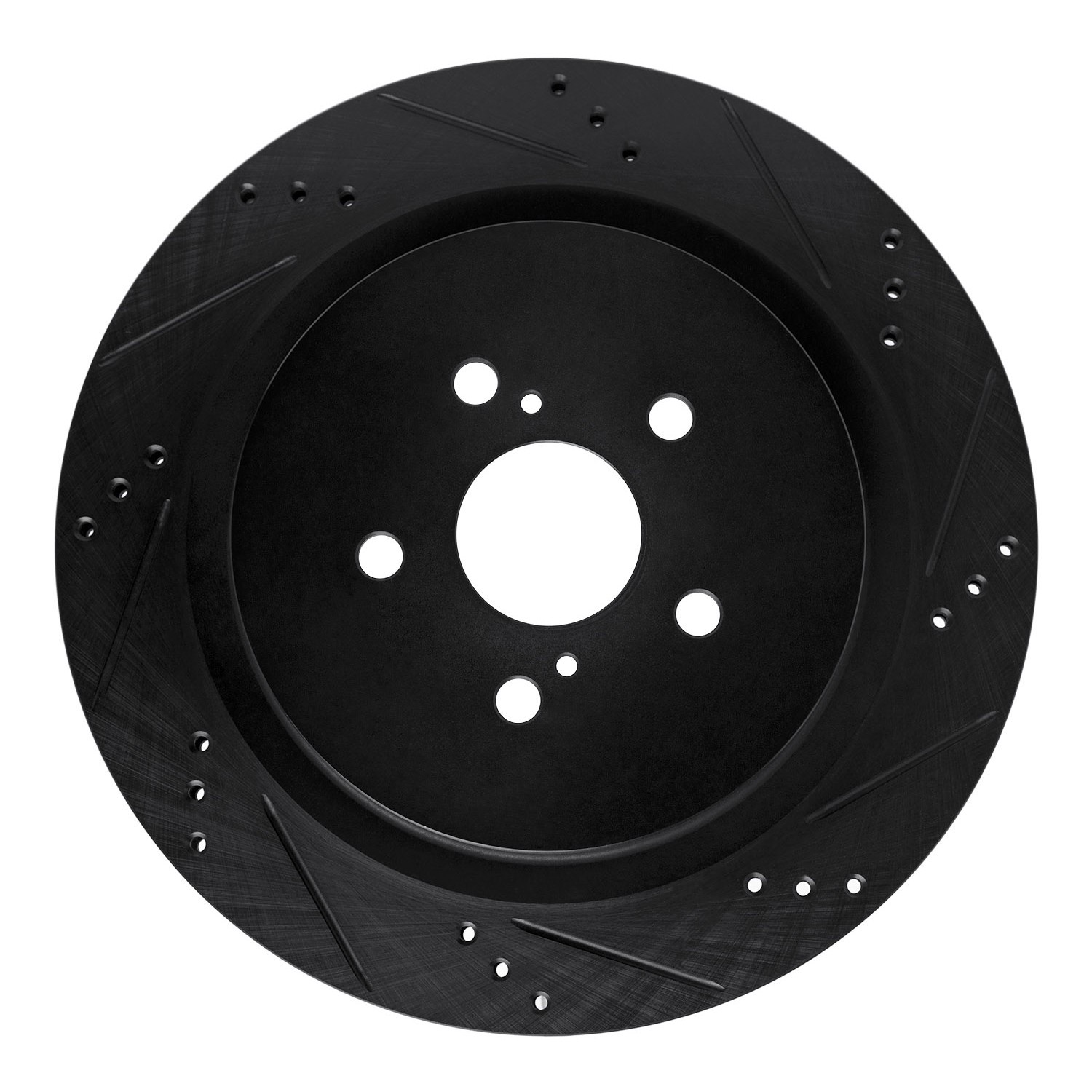 DYN 633-75042R DFC Brake Rotor - Drilled and Slotted - Black - Image 3