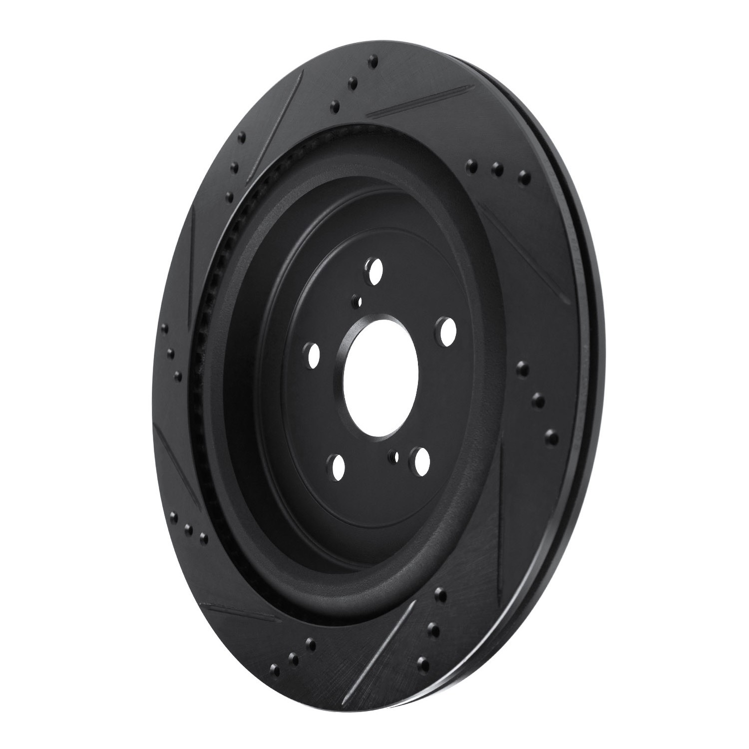 DYN 633-75042R DFC Brake Rotor - Drilled and Slotted - Black - Image 5