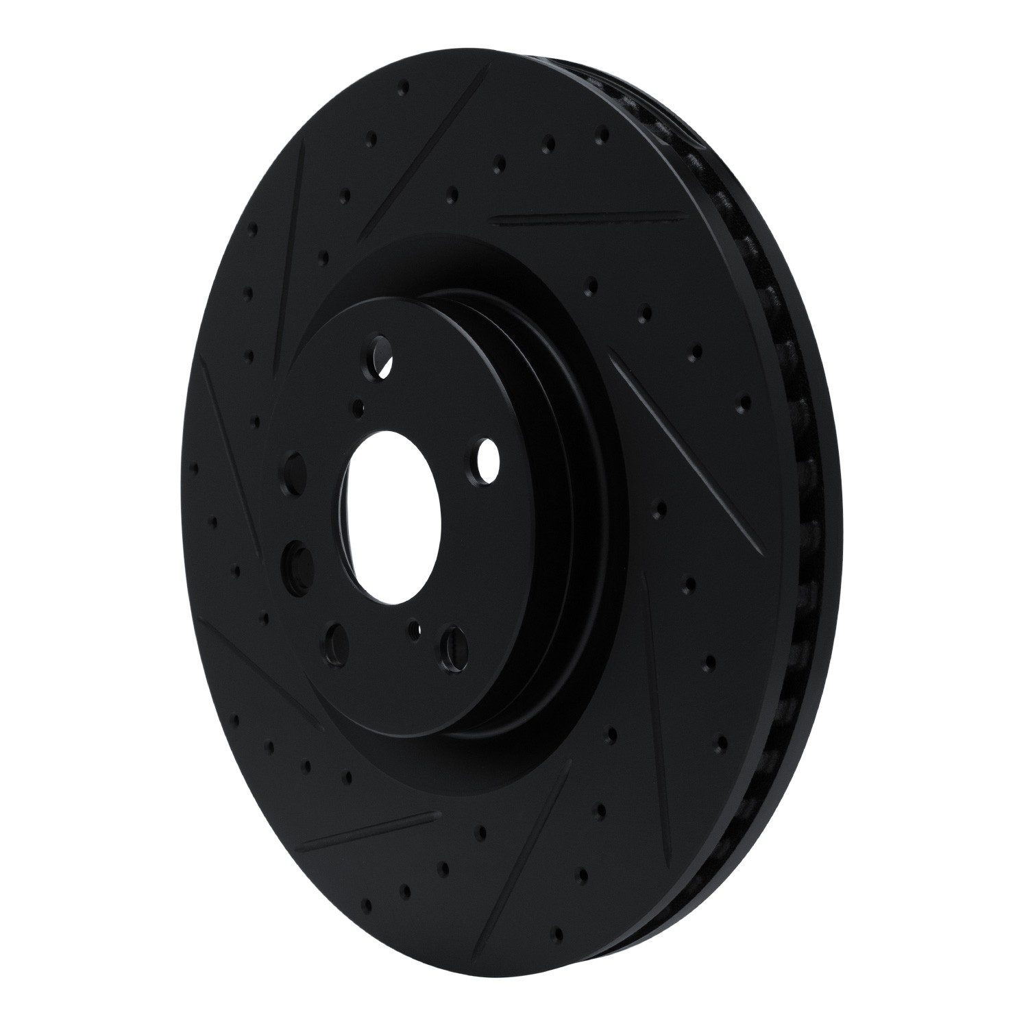 DYN 633-75054D DFC Brake Rotor - Drilled and Slotted - Black
