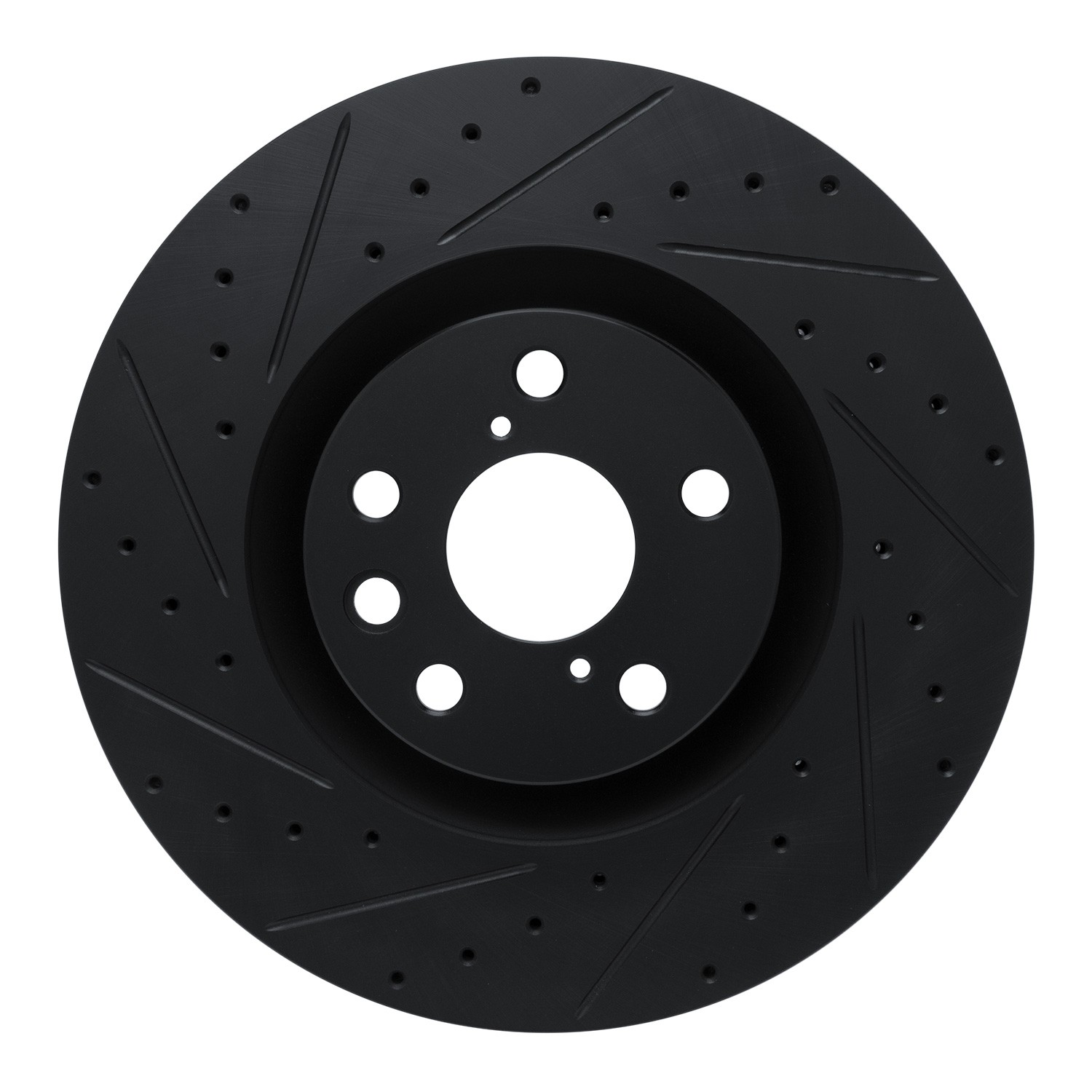 DYN 633-75054D DFC Brake Rotor - Drilled and Slotted - Black - Image 3