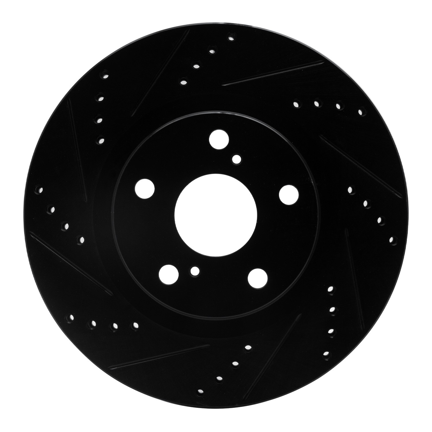 DYN 633-75062L DFC Brake Rotor - Drilled and Slotted - Black