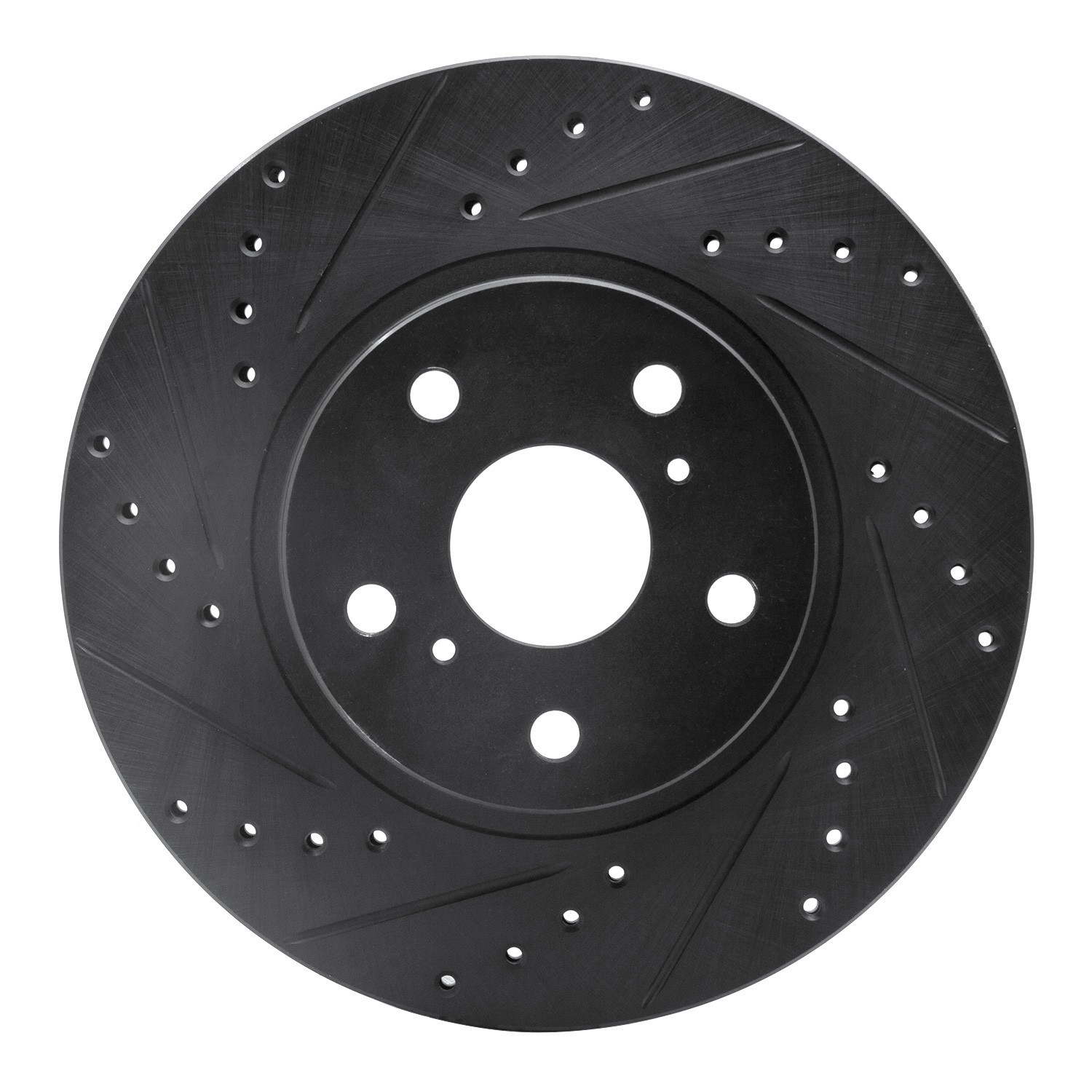 DYN 633-76028L DFC Brake Rotor - Drilled and Slotted - Black - Image 3