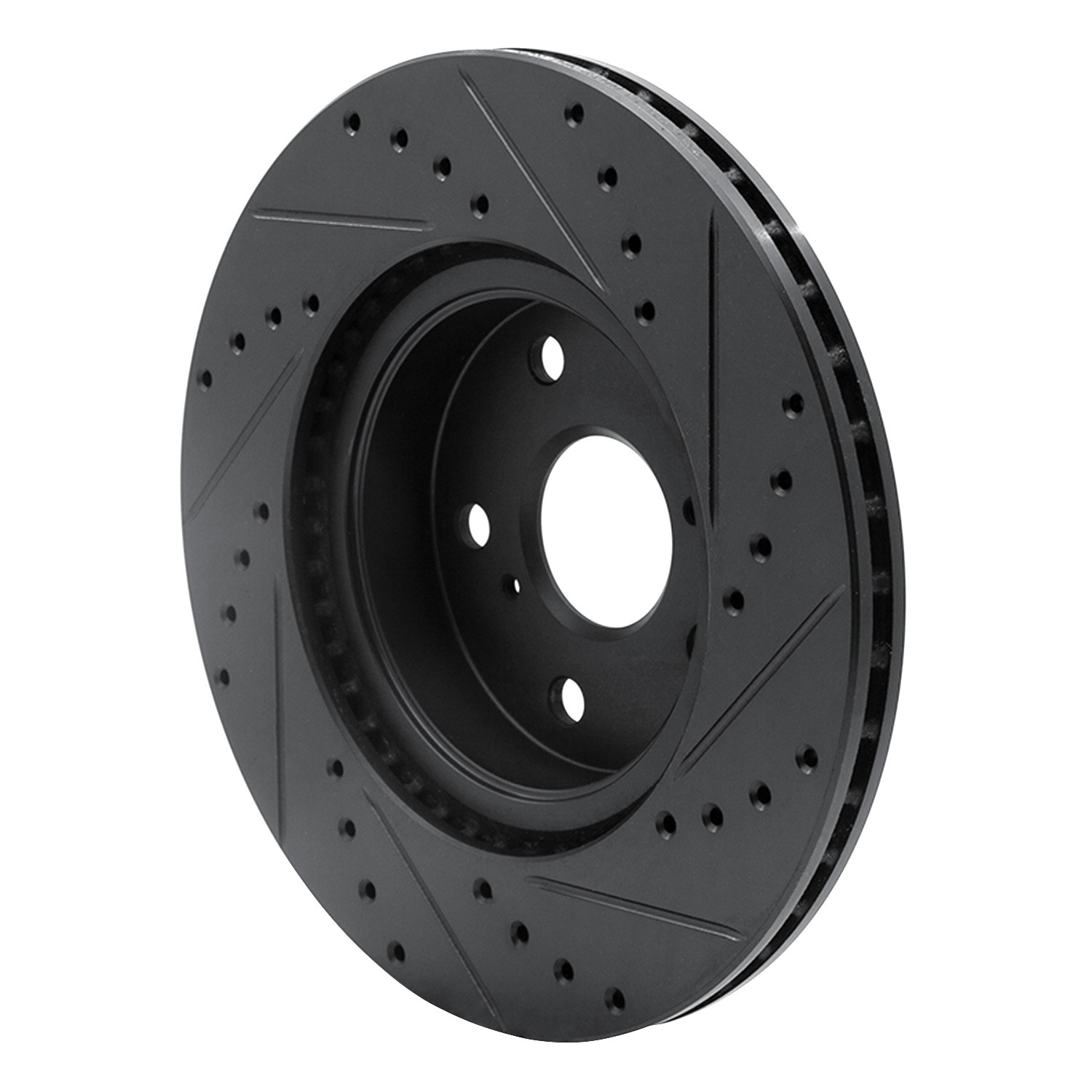 DYN 633-76028L DFC Brake Rotor - Drilled and Slotted - Black - Image 5