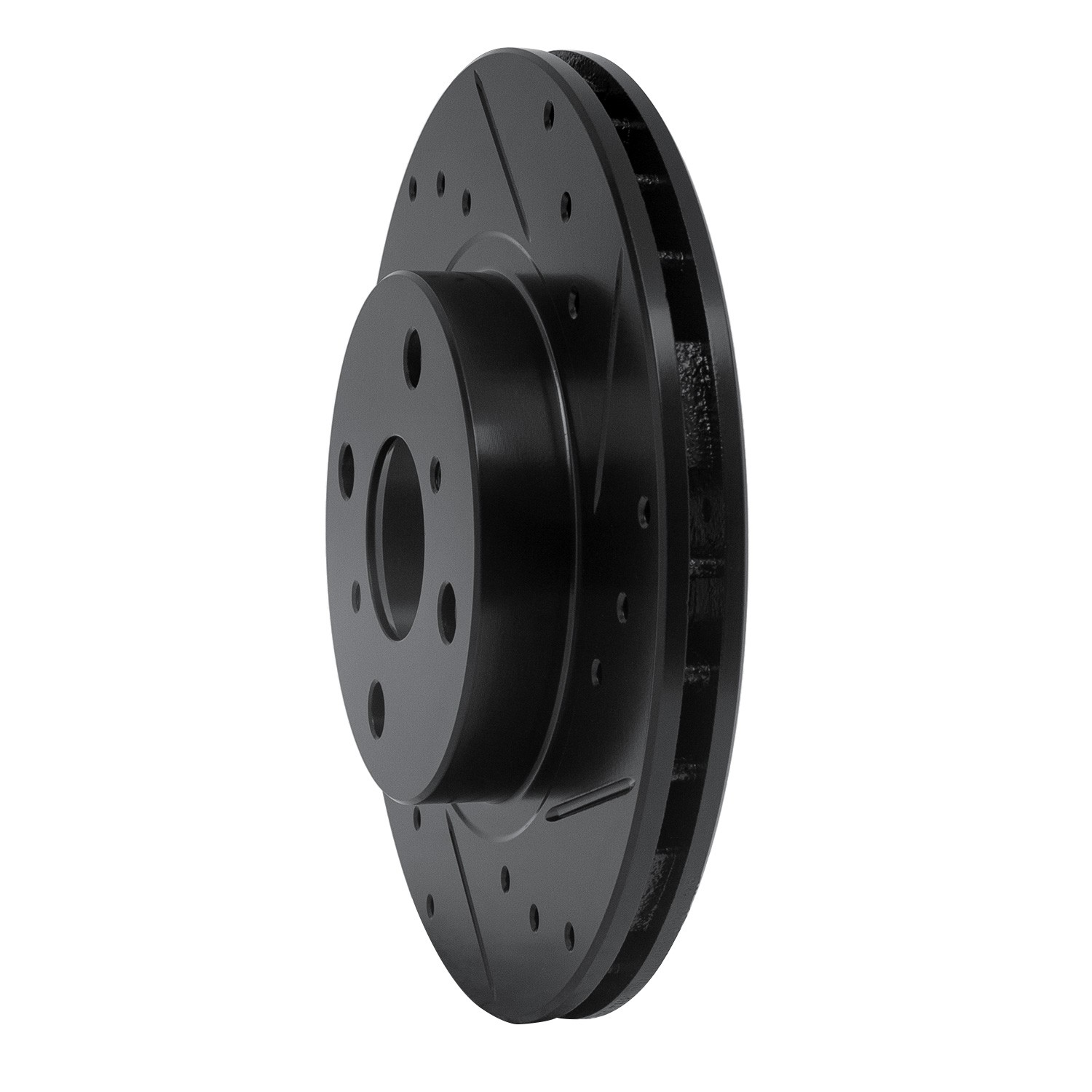 DYN 633-76032R DFC Brake Rotor - Drilled and Slotted - Black