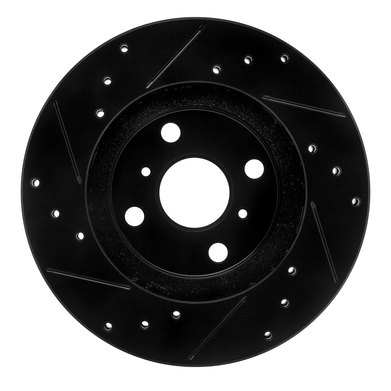DYN 633-76032R DFC Brake Rotor - Drilled and Slotted - Black - Image 2