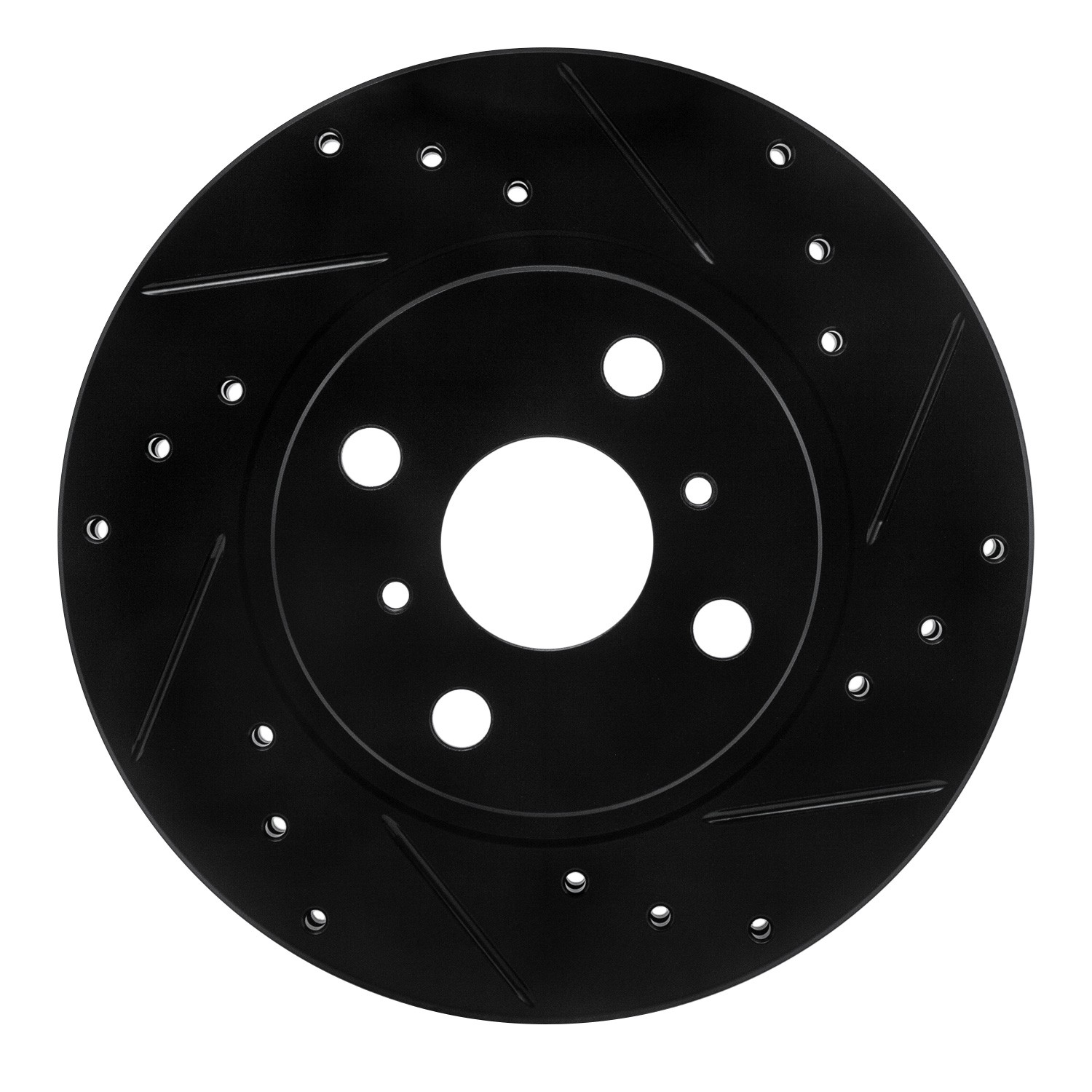 DYN 633-76032R DFC Brake Rotor - Drilled and Slotted - Black - Image 3