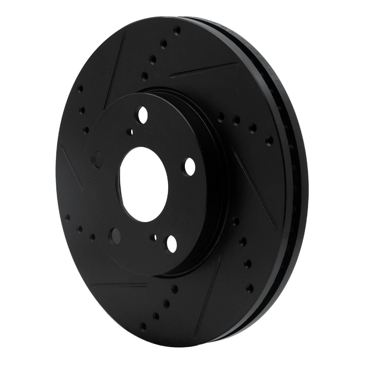DYN 633-76052L DFC Brake Rotor - Drilled and Slotted - Black