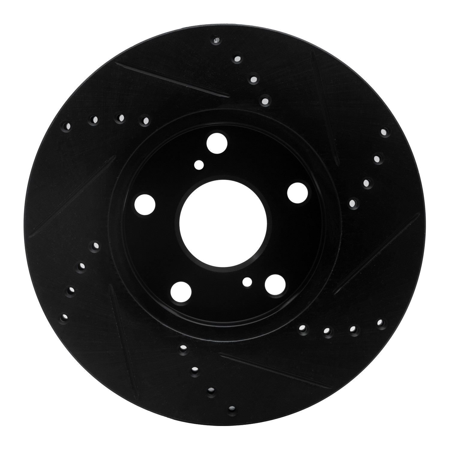DYN 633-76052L DFC Brake Rotor - Drilled and Slotted - Black - Image 2