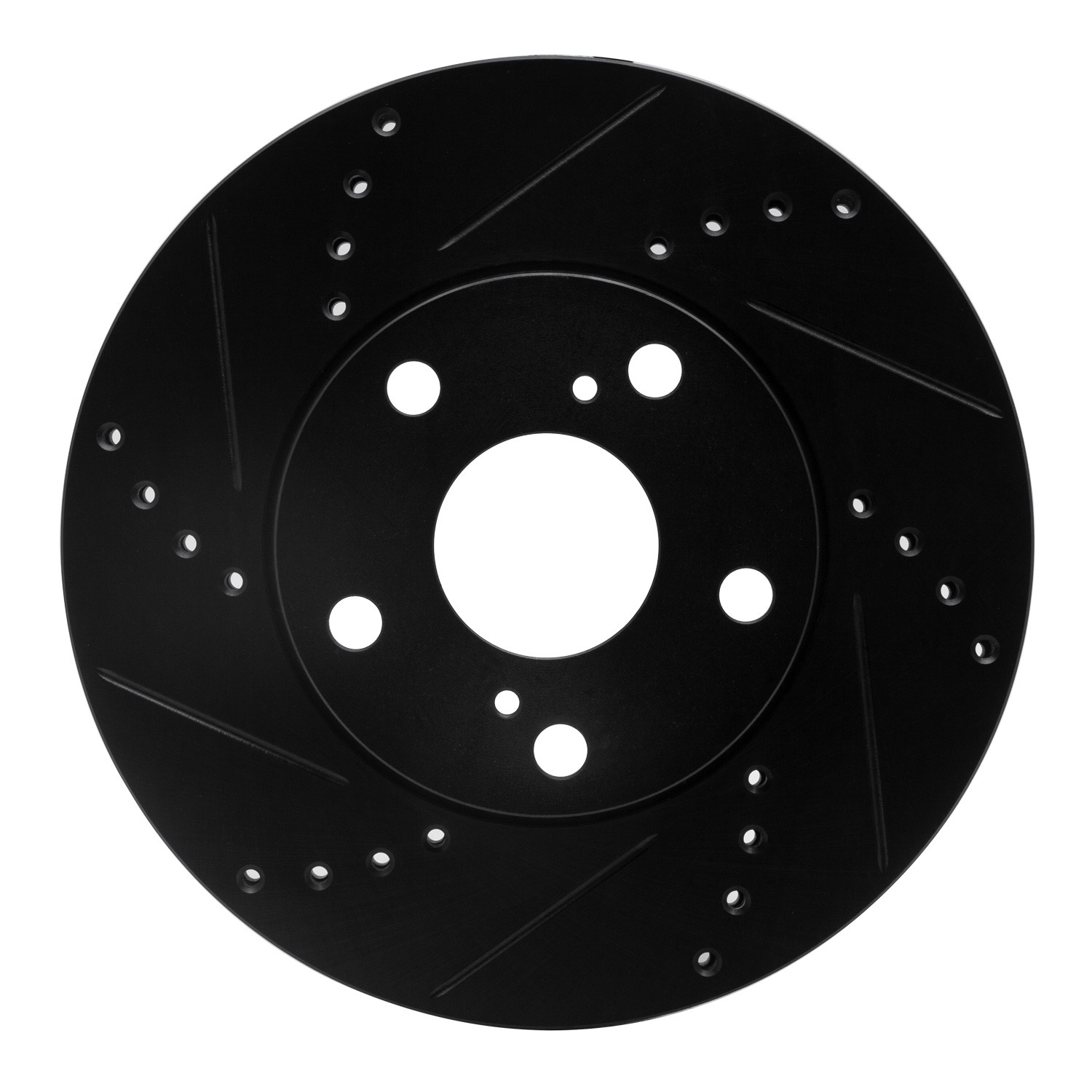DYN 633-76052L DFC Brake Rotor - Drilled and Slotted - Black - Image 3