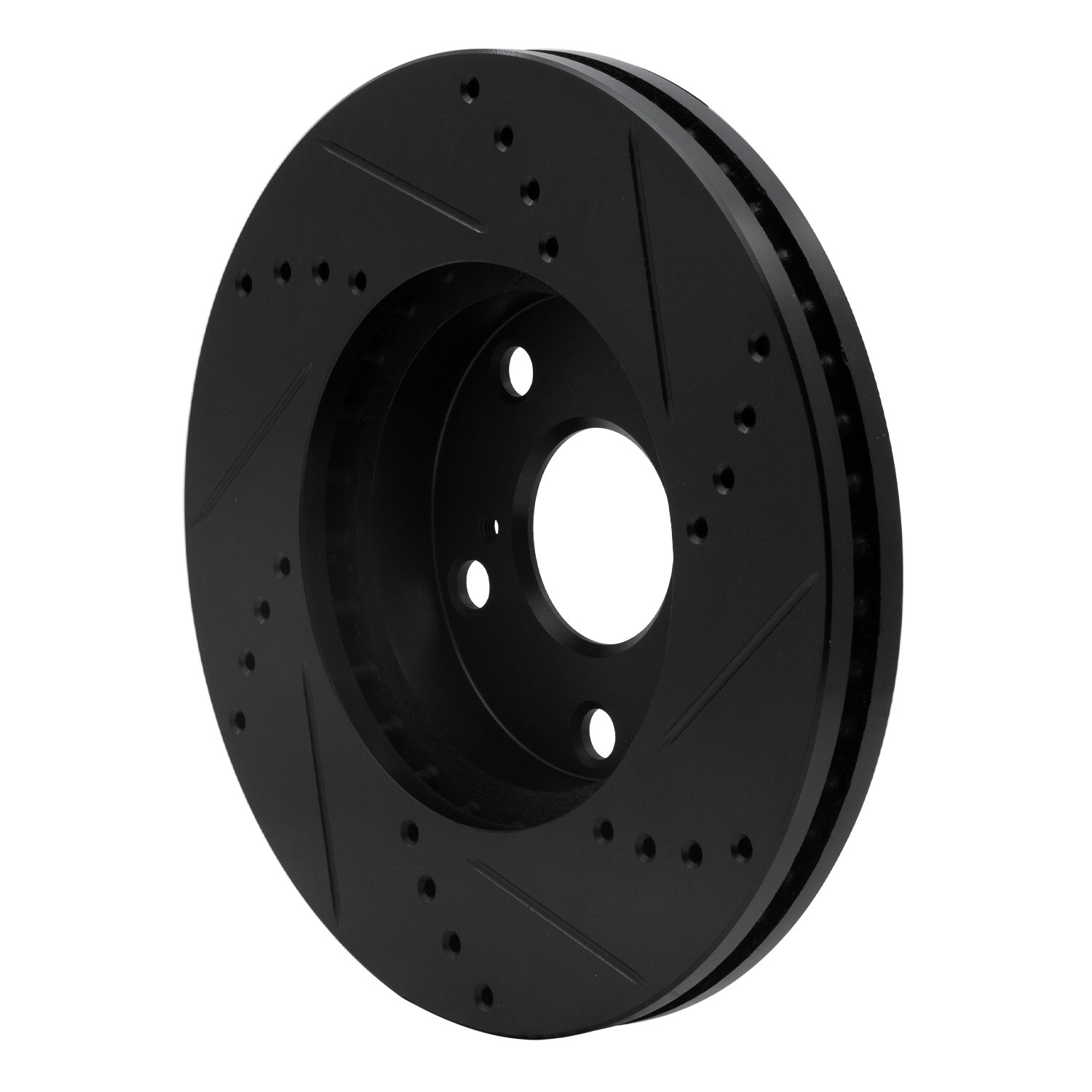 DYN 633-76052L DFC Brake Rotor - Drilled and Slotted - Black - Image 5