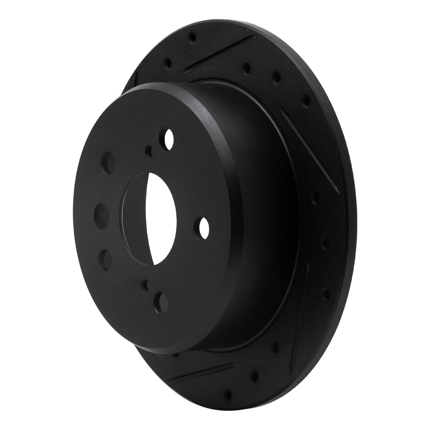 DYN 633-76054L DFC Brake Rotor - Drilled and Slotted - Black