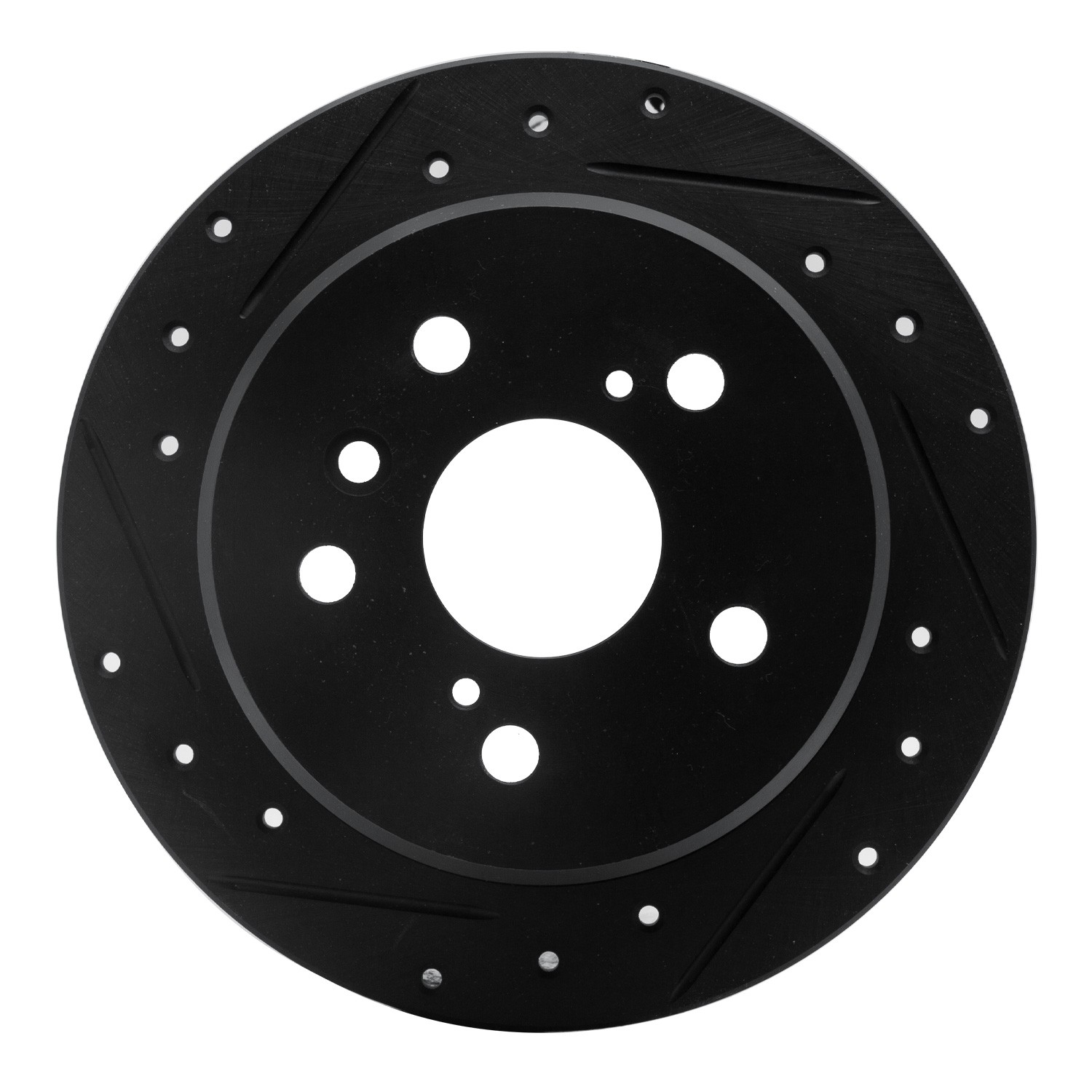 DYN 633-76054L DFC Brake Rotor - Drilled and Slotted - Black - Image 3