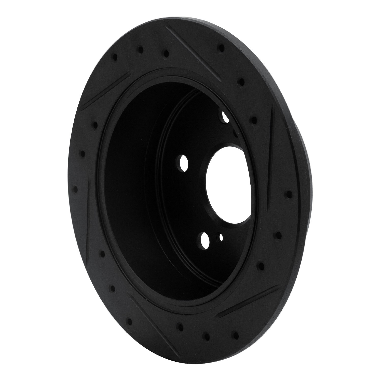 DYN 633-76054L DFC Brake Rotor - Drilled and Slotted - Black - Image 5