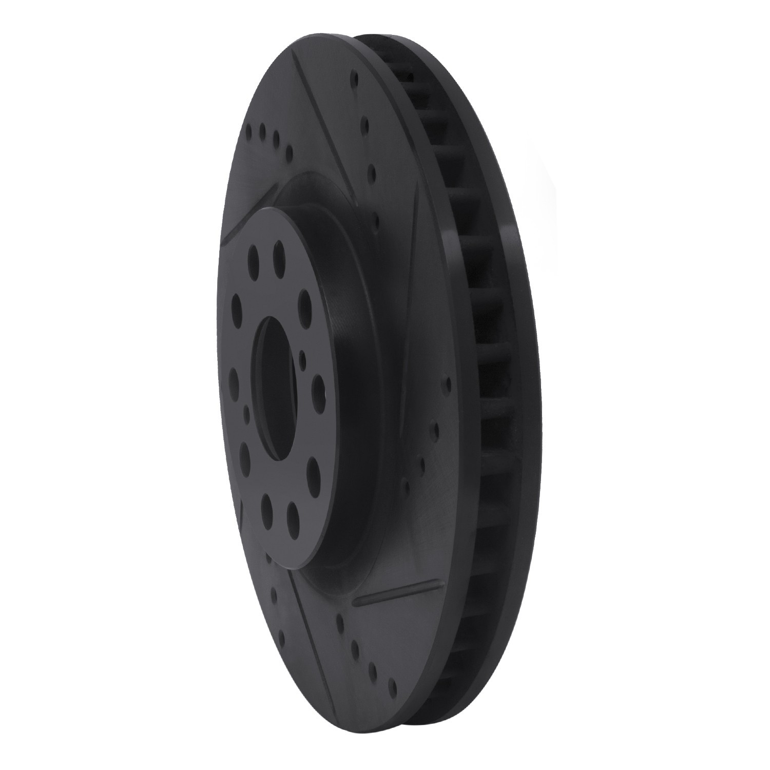DYN 633-76061R DFC Brake Rotor - Drilled and Slotted - Black