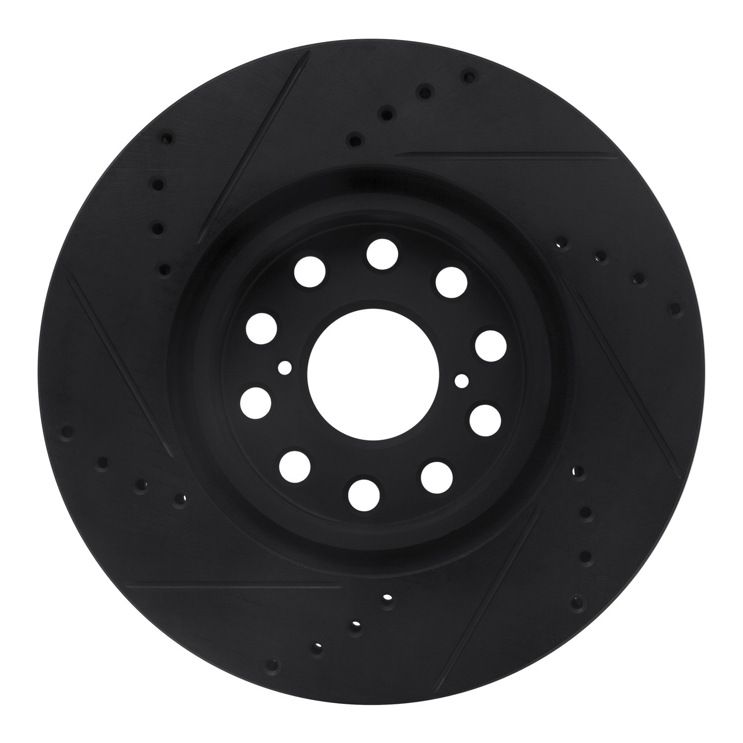 DYN 633-76061R DFC Brake Rotor - Drilled and Slotted - Black - Image 2