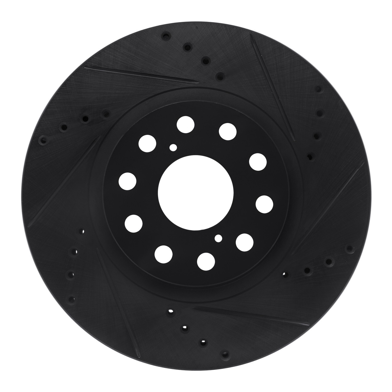 DYN 633-76061R DFC Brake Rotor - Drilled and Slotted - Black - Image 3