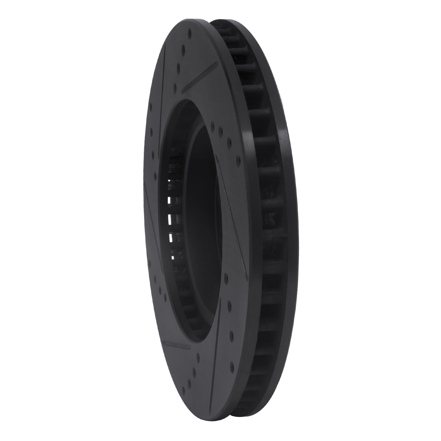 DYN 633-76061R DFC Brake Rotor - Drilled and Slotted - Black - Image 5