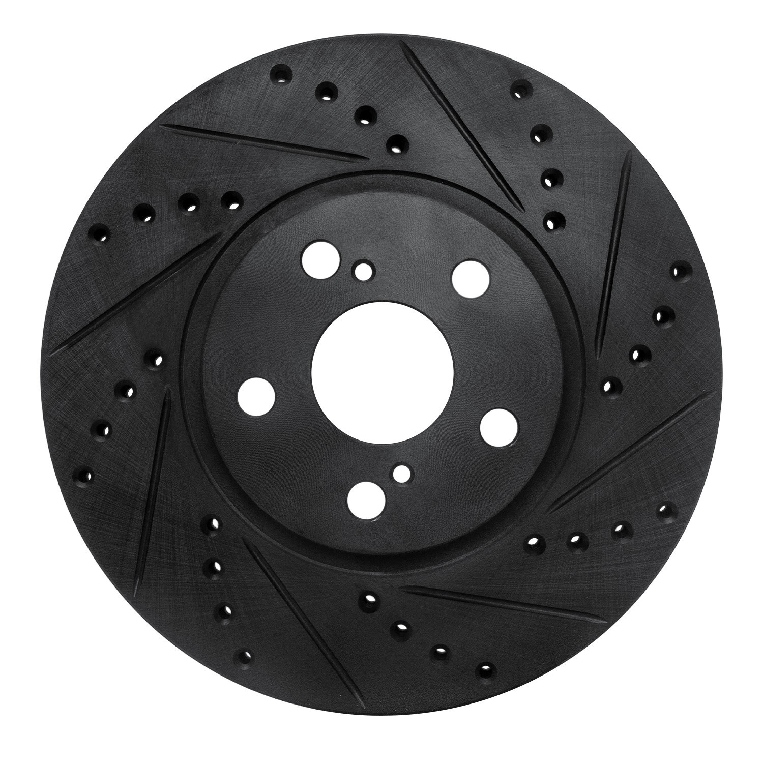 DYN 633-76068R DFC Brake Rotor - Drilled and Slotted - Black - Image 3