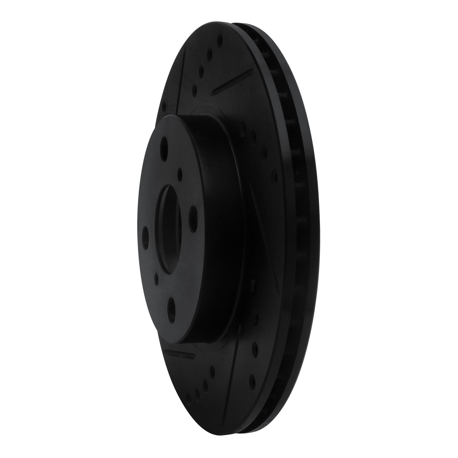 DYN 633-76072L DFC Brake Rotor - Drilled and Slotted - Black