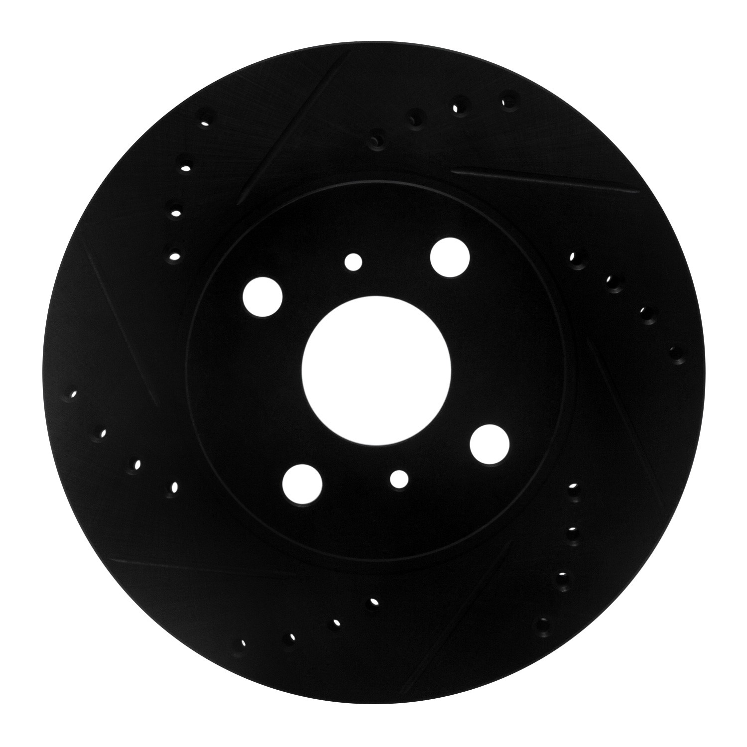 DYN 633-76072L DFC Brake Rotor - Drilled and Slotted - Black - Image 3