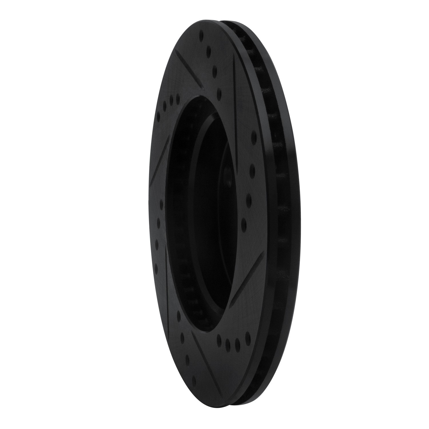 DYN 633-76072L DFC Brake Rotor - Drilled and Slotted - Black - Image 5