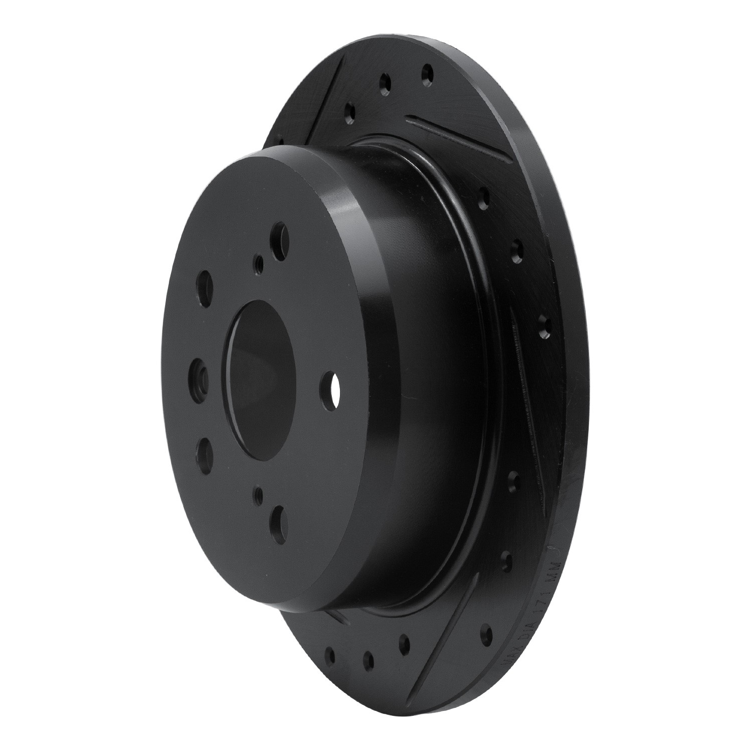DYN 633-76076L DFC Brake Rotor - Drilled and Slotted - Black