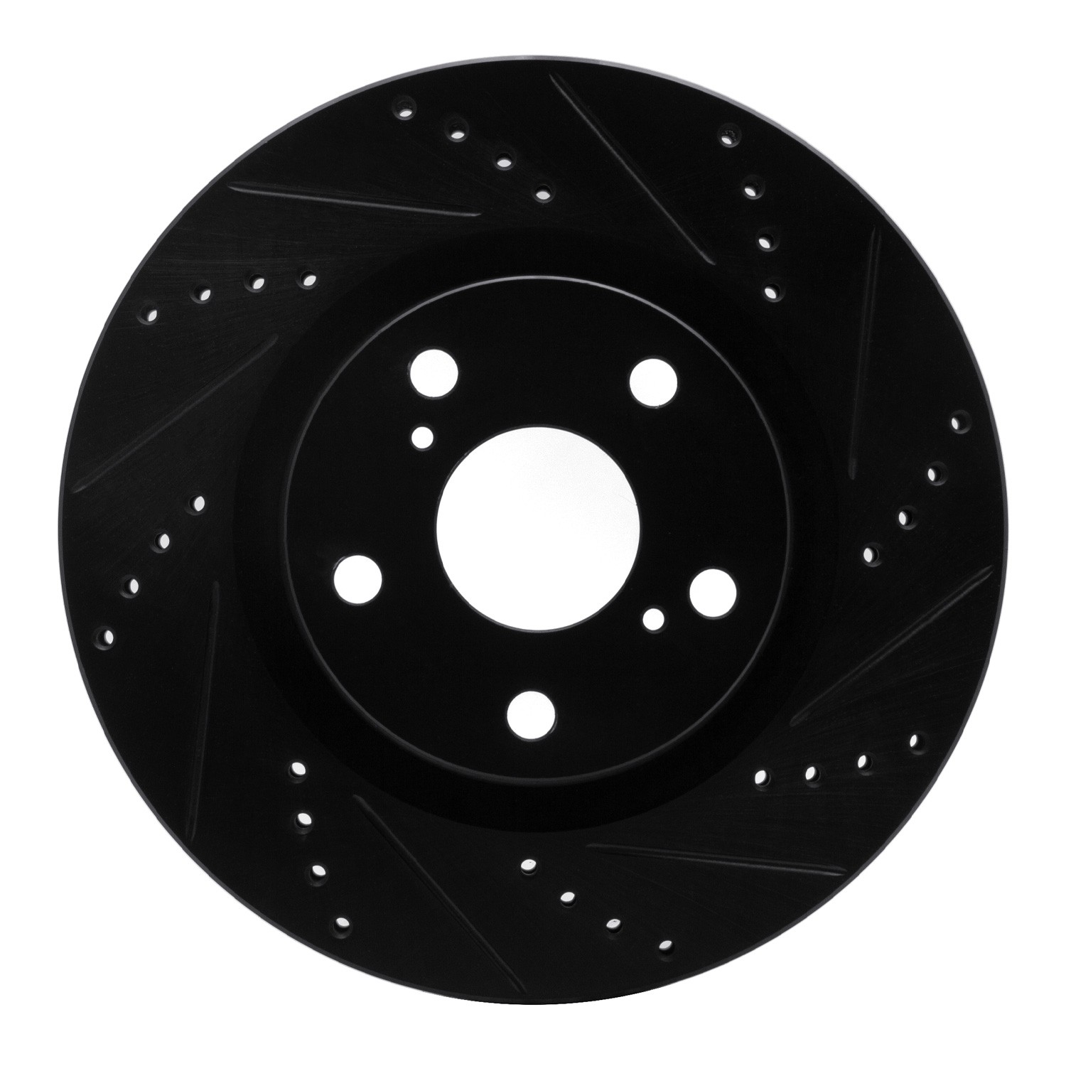 DYN 633-76080R DFC Brake Rotor - Drilled and Slotted - Black - Image 3
