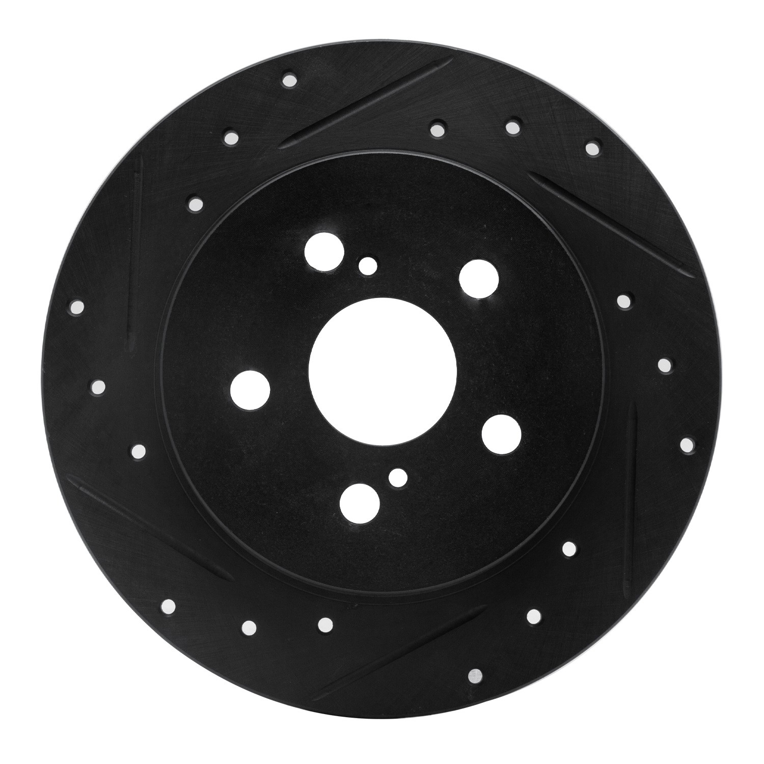 DYN 633-76083L DFC Brake Rotor - Drilled and Slotted - Black - Image 3