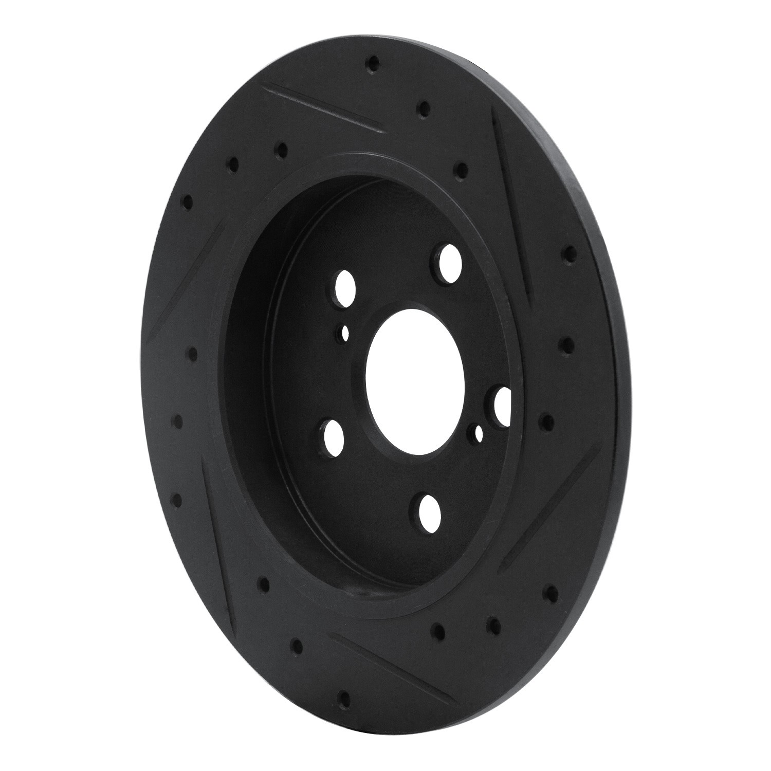 DYN 633-76083L DFC Brake Rotor - Drilled and Slotted - Black - Image 5