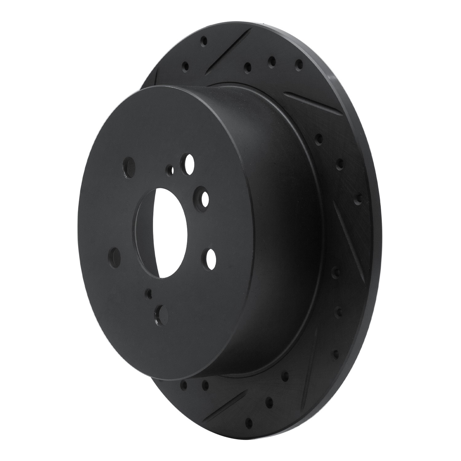 DYN 633-76086L DFC Brake Rotor - Drilled and Slotted - Black