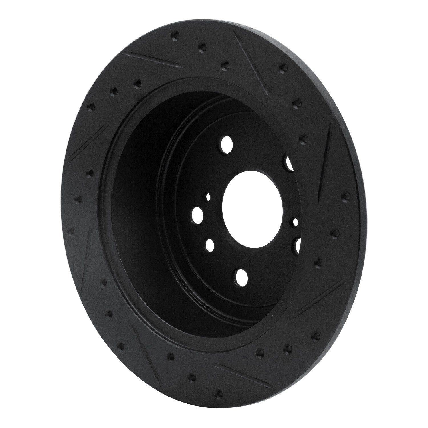 DYN 633-76086L DFC Brake Rotor - Drilled and Slotted - Black - Image 5