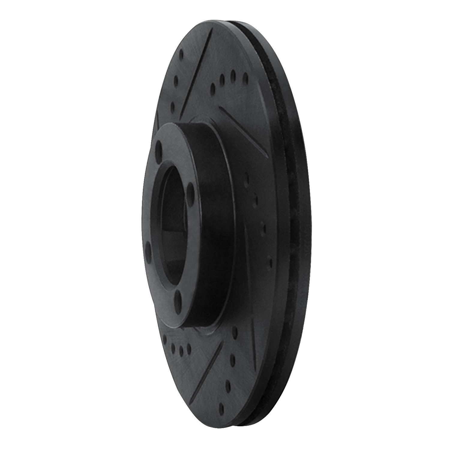 DYN 633-76103L DFC Brake Rotor - Drilled and Slotted - Black
