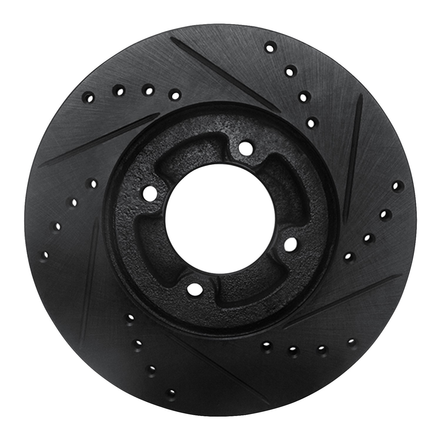 DYN 633-76103L DFC Brake Rotor - Drilled and Slotted - Black - Image 2