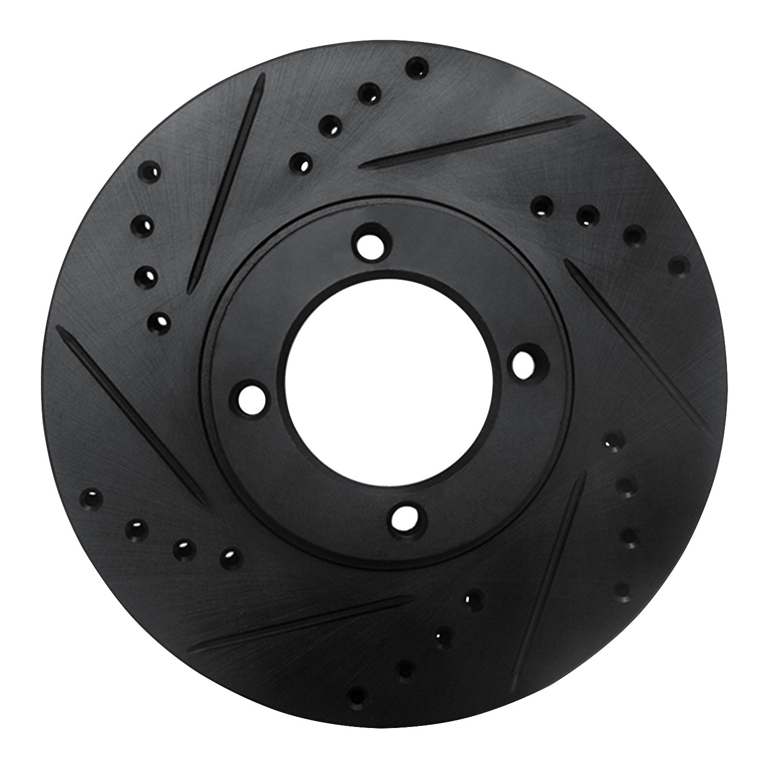 DYN 633-76103L DFC Brake Rotor - Drilled and Slotted - Black - Image 3