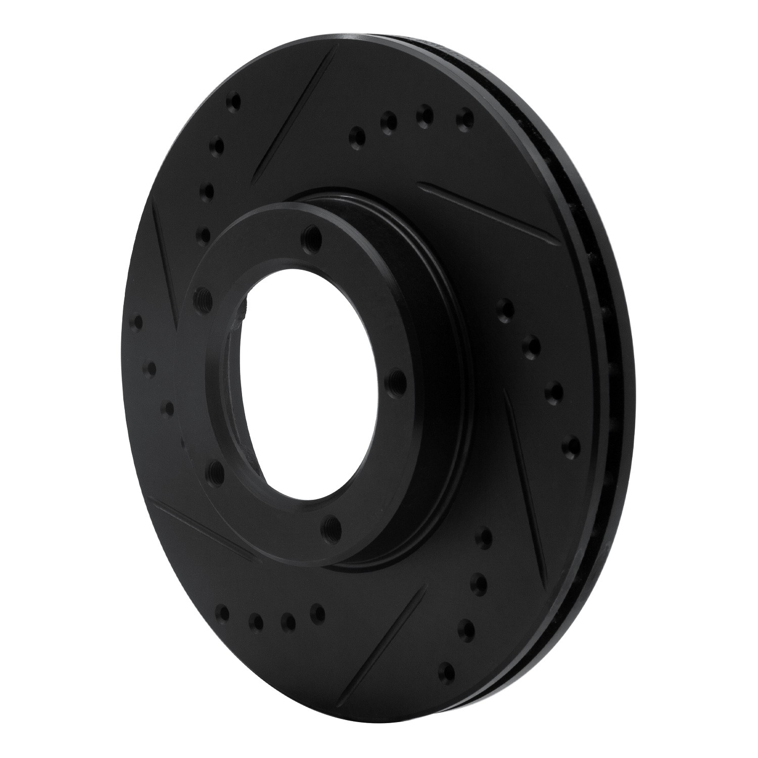 DYN 633-76106L DFC Brake Rotor - Drilled and Slotted - Black