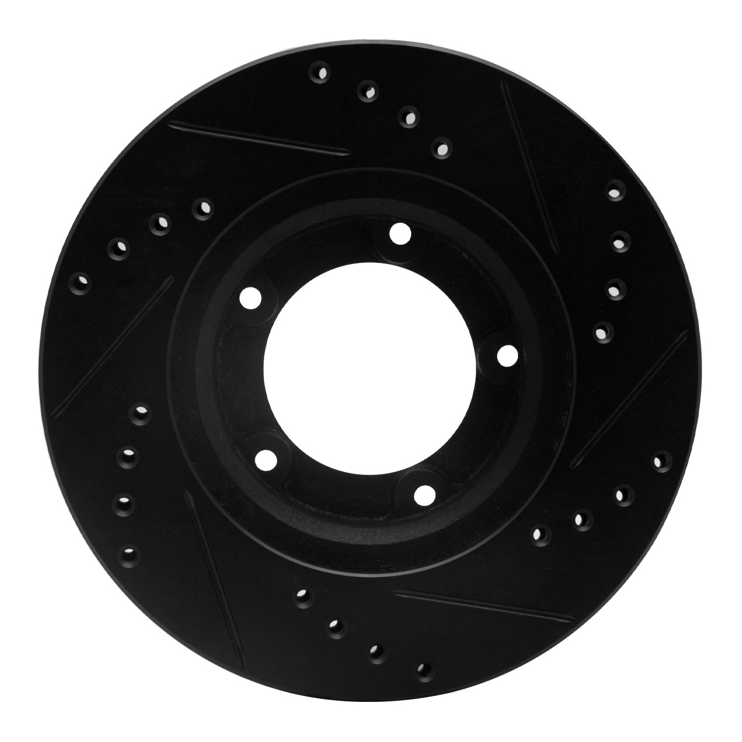 DYN 633-76106L DFC Brake Rotor - Drilled and Slotted - Black - Image 2