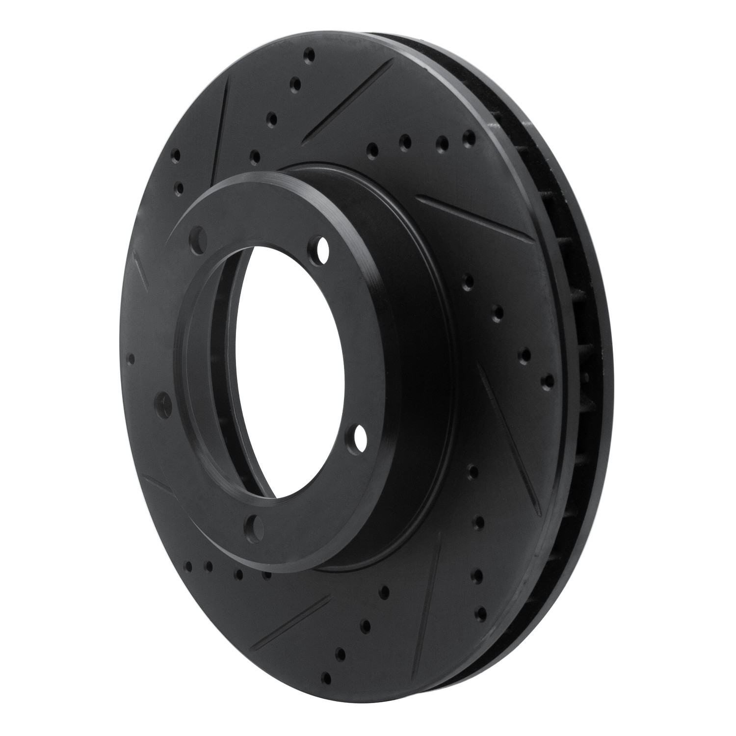 DYN 633-76112L DFC Brake Rotor - Drilled and Slotted - Black