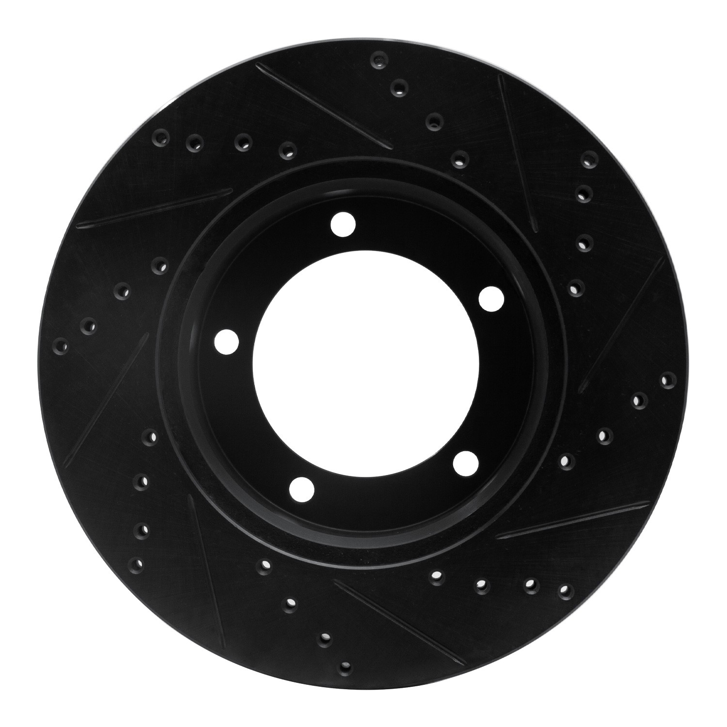 DYN 633-76112L DFC Brake Rotor - Drilled and Slotted - Black - Image 2