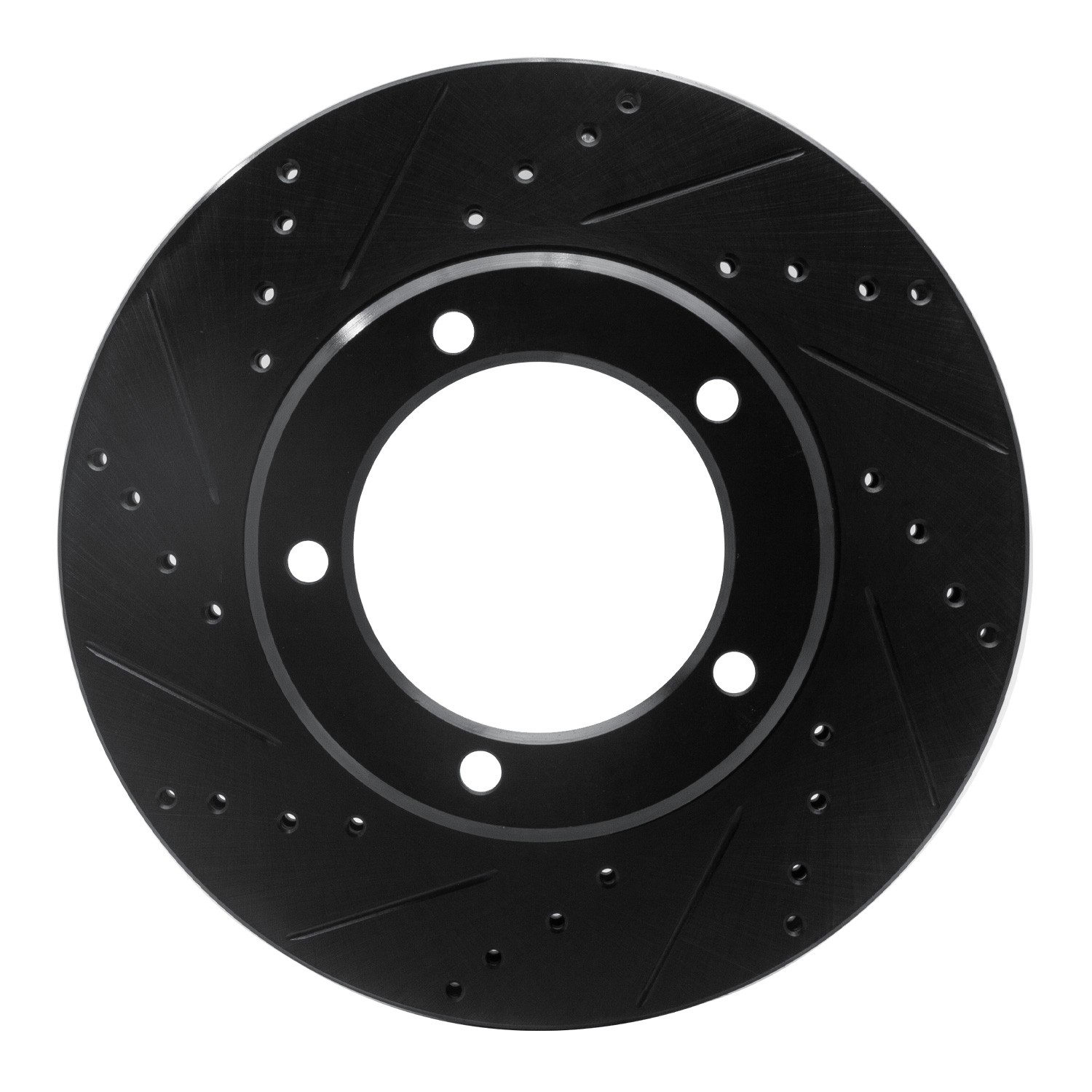DYN 633-76112L DFC Brake Rotor - Drilled and Slotted - Black - Image 3